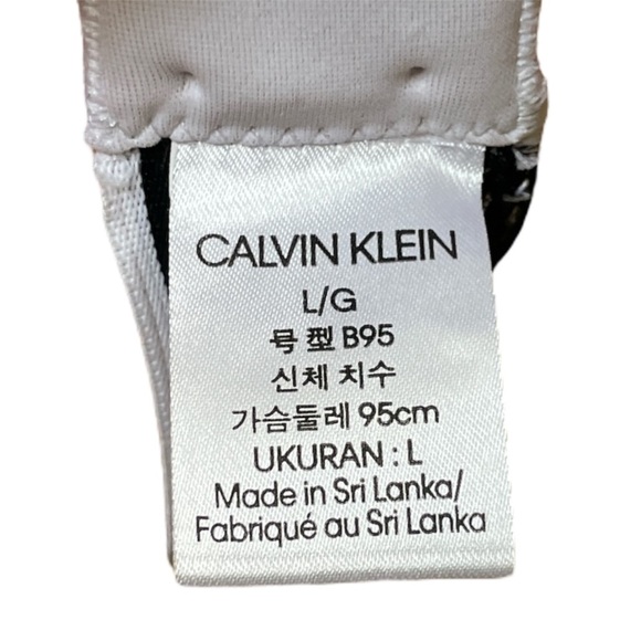 Calvin Klein Black and White Plunge Bralette - Picture 5 of 7